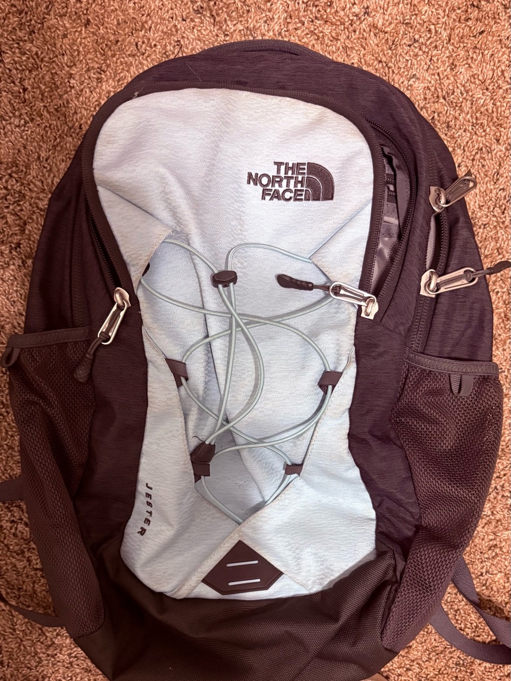 The North Face Jester Backpack in Black and Light Blue